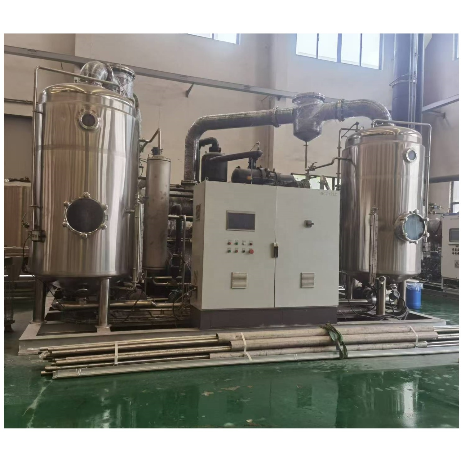 Factory Price Energy Saving SDR Double-Effect Evaporator Vacuum Concentrator Milk Vaporizer Herb High Efficient
