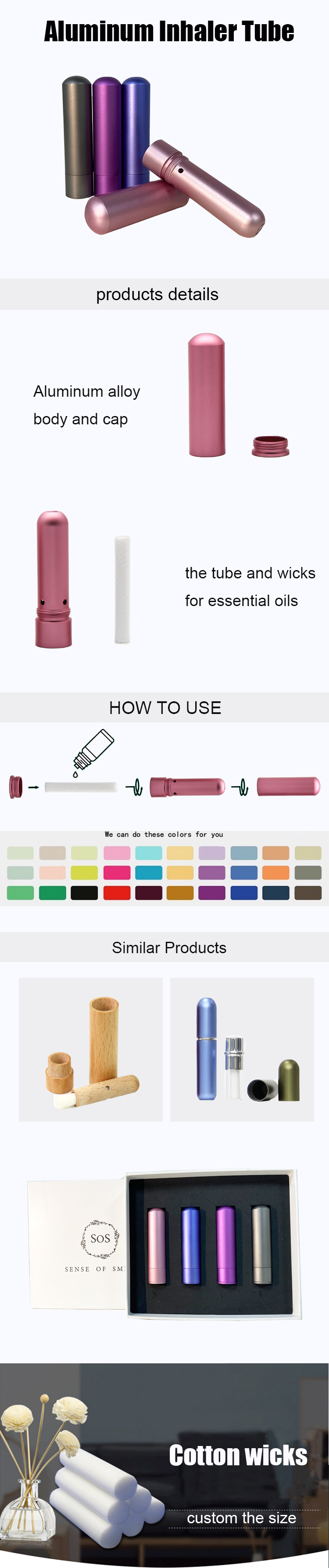 Aluminum Inhaler tube details