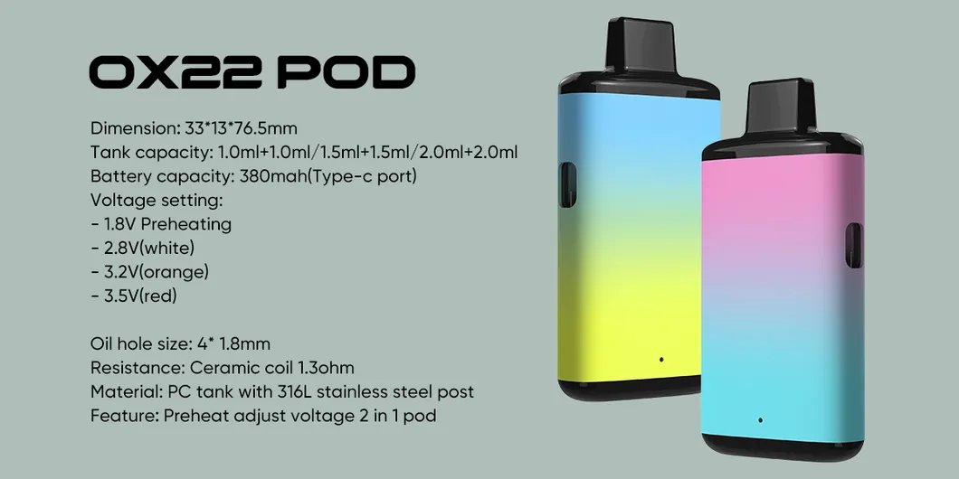 Empty Twin Pod Vape Dual Flavors Disposable Vape Pen Wholesale