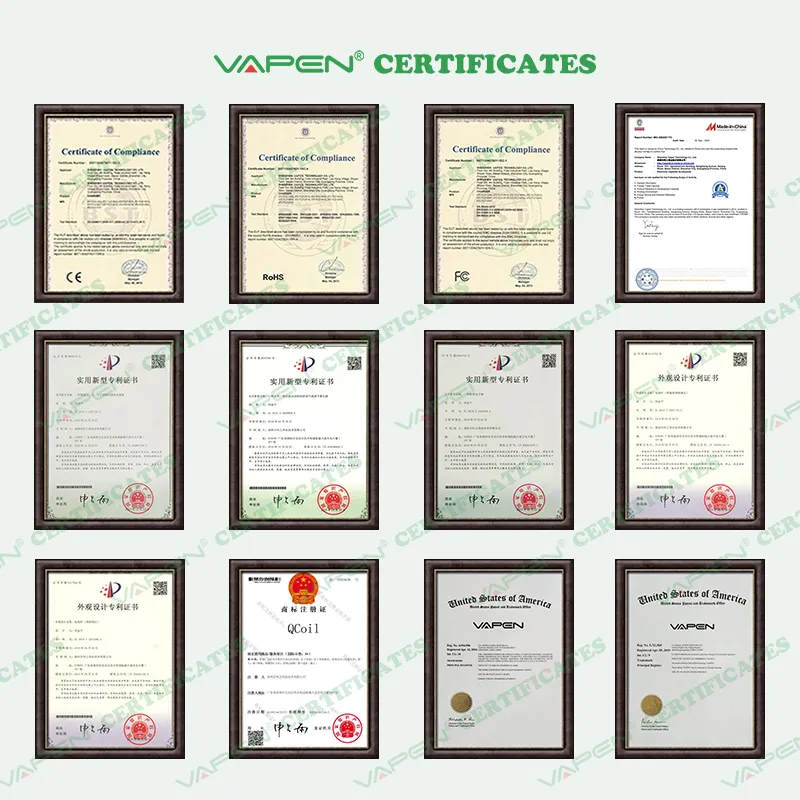 Vapen Quality Certifications