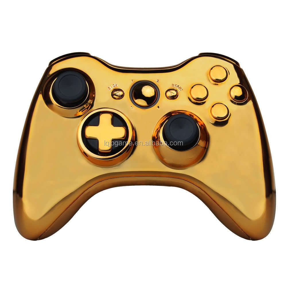 Assembly Gold Full Shell Kit for Xbox 360 Wireless Game Controller Gold Shell Mod Kit