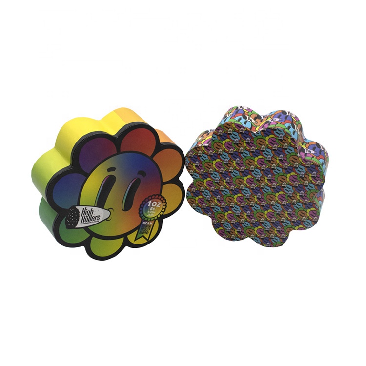 Custom Creative Petal Shape Empty Smoke Tobacco Pack Boxes Disposable Cardboard Paper Cigarette Box