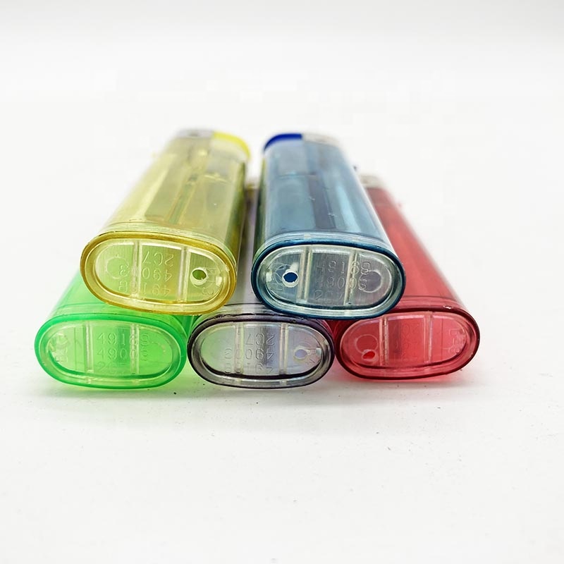 Premium Electronic Solid Transparent Slim Cigarette Plastic Lighter Smoke Electronic Cigarette