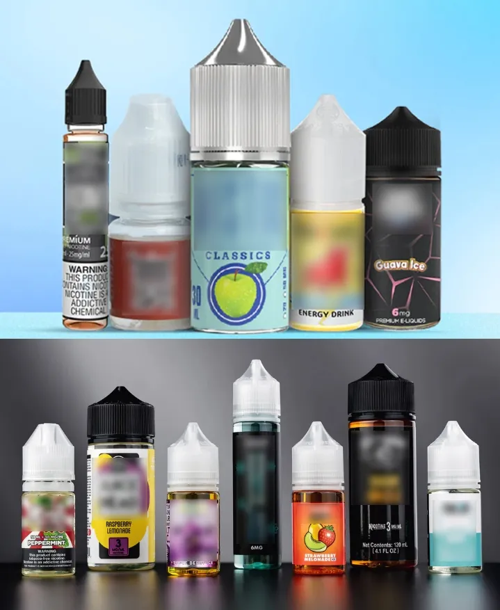 Ejuice Bottle Liquid Juice Liquid Vape Nic Salt Distributor Custom Packaging Free Print Stickers Logo Special Flavor Bar