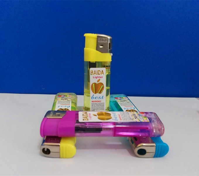 HP-169 Baida Classical Model Plastic Disposable Electronic Cigarette Transparent Lighter with logo