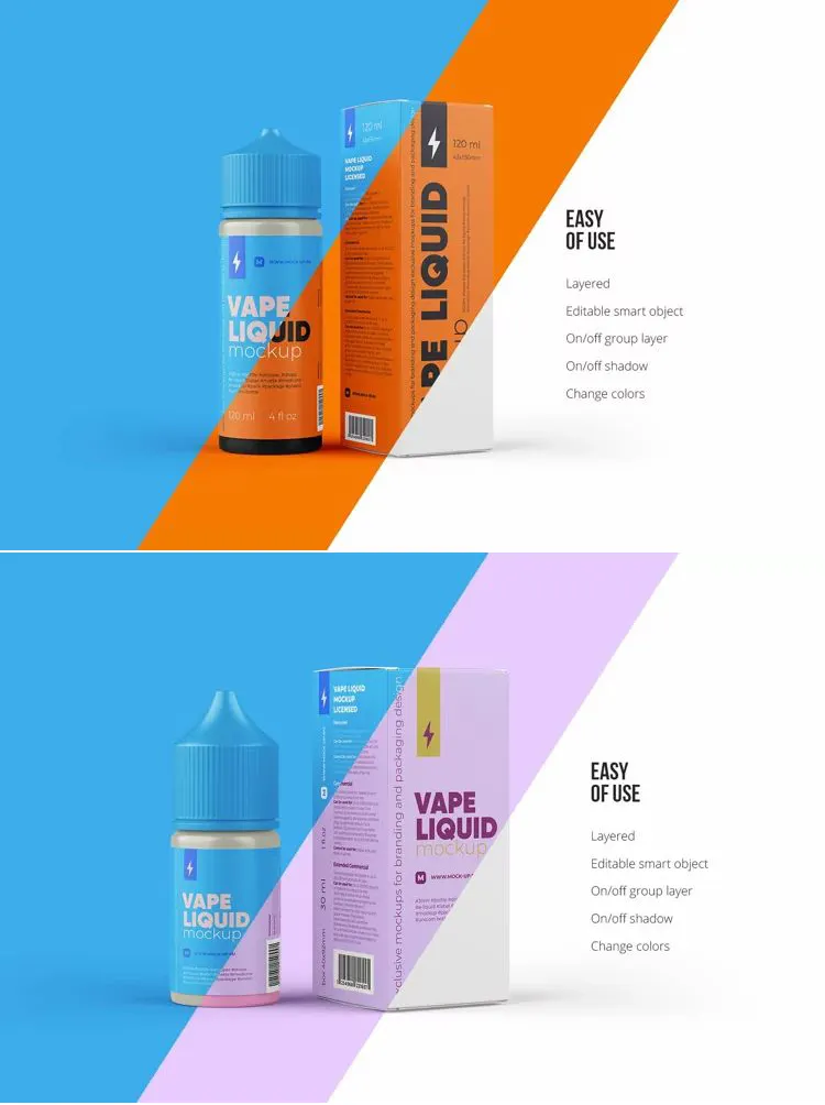 Ejuice Bottle Liquid Juice Liquid Vape Nic Salt Distributor Custom Packaging Free Print Stickers Logo Special Flavor Bar