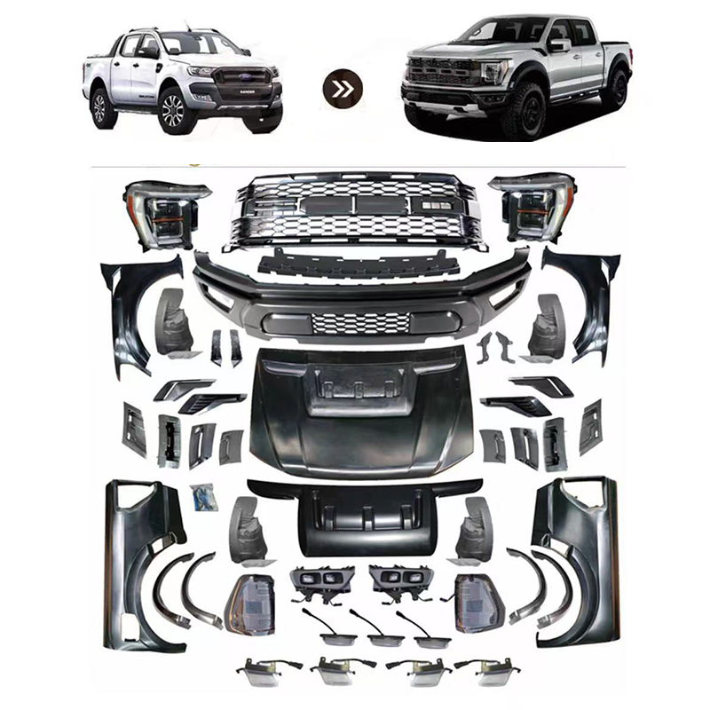 4x4 Pickup F150 Raptor Conversion Facelift Body Kit Exterior Mod Parts for Ford Ranger T6 T7 2012-2020 Upgrade 2022+