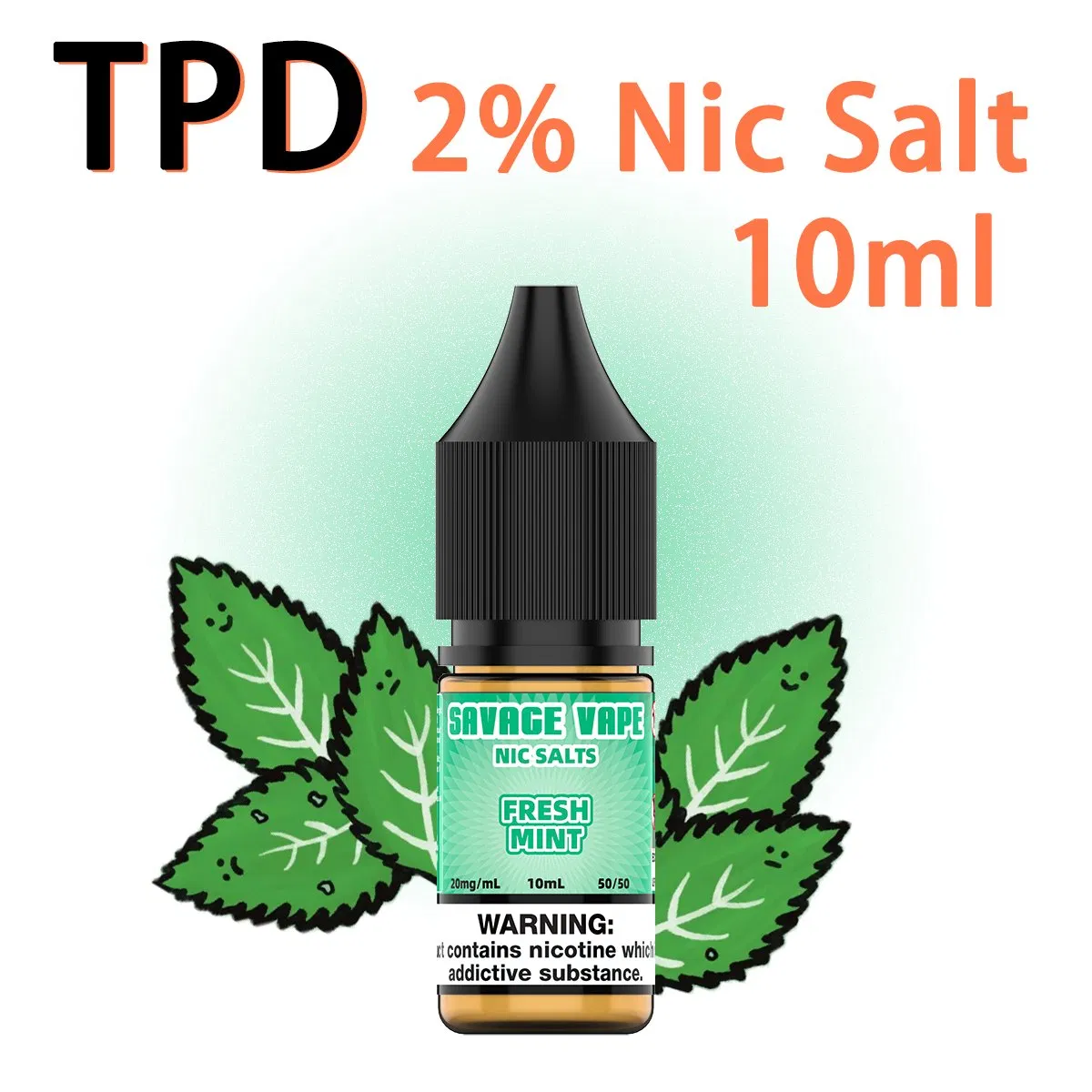 Tpd 10ml E Liquid 20mg 2% Nicotine Salt Electric Juice Vape Multiple Flavor Nic Salt Bar Salt