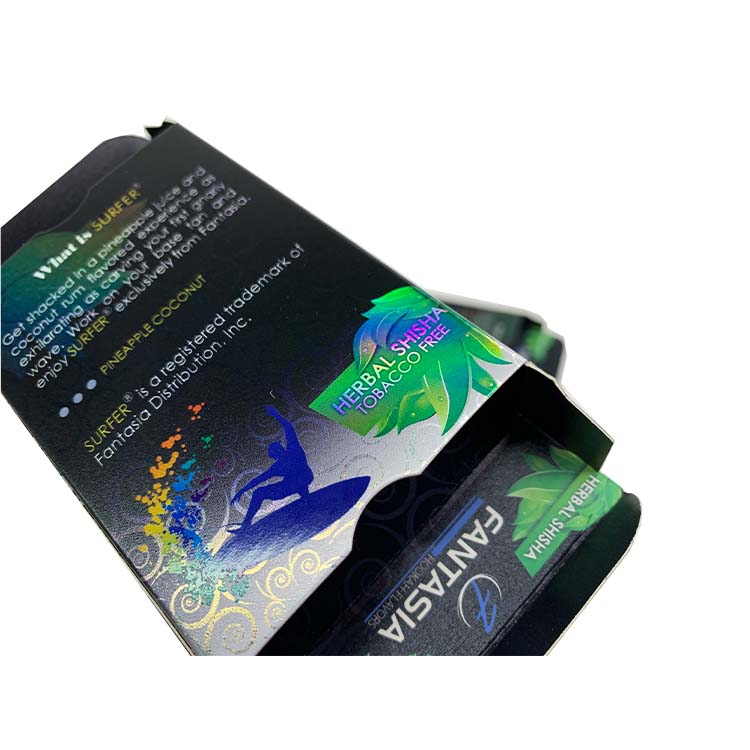 Disposable Custom Printed Rigid Paper Boxes with Matt Lamination &amp; Embossing Recycled Materials for Cigarette Packs