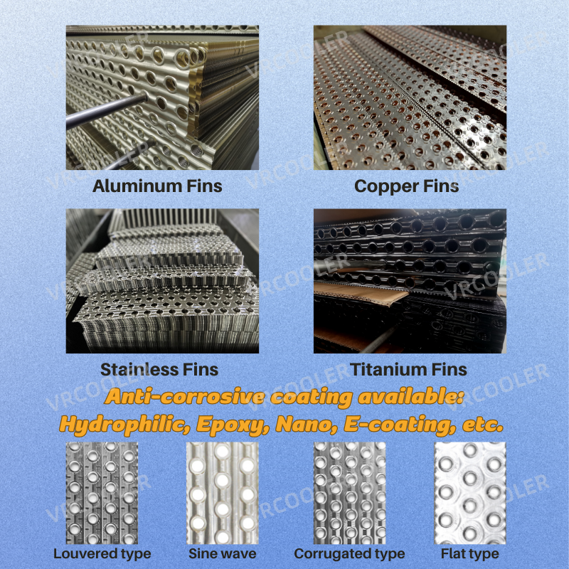 Replacement Evaporator Coil For Air Handler Aluminum Fin Stainless Steel Tube Coil