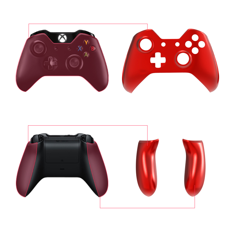 DATA FROG Controller Shell Kit Housing Shell Full Set Faceplates Mod Kit Buttons and Inner Frame for Xbox One