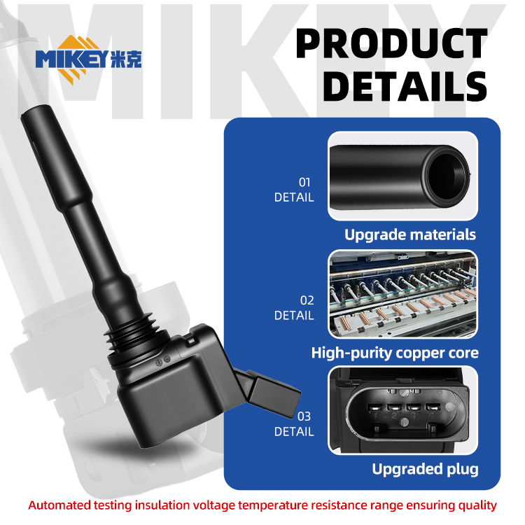 MIKEYA 06K905110C Ignition Coils for Audi A3 A4 A5 A6 A7 A8L Q3 Q5 Q7 Q8 RSQ3 RSQ8 RS3 RS4 RS5 RS6 RS7 S3 S4 S5 28340871