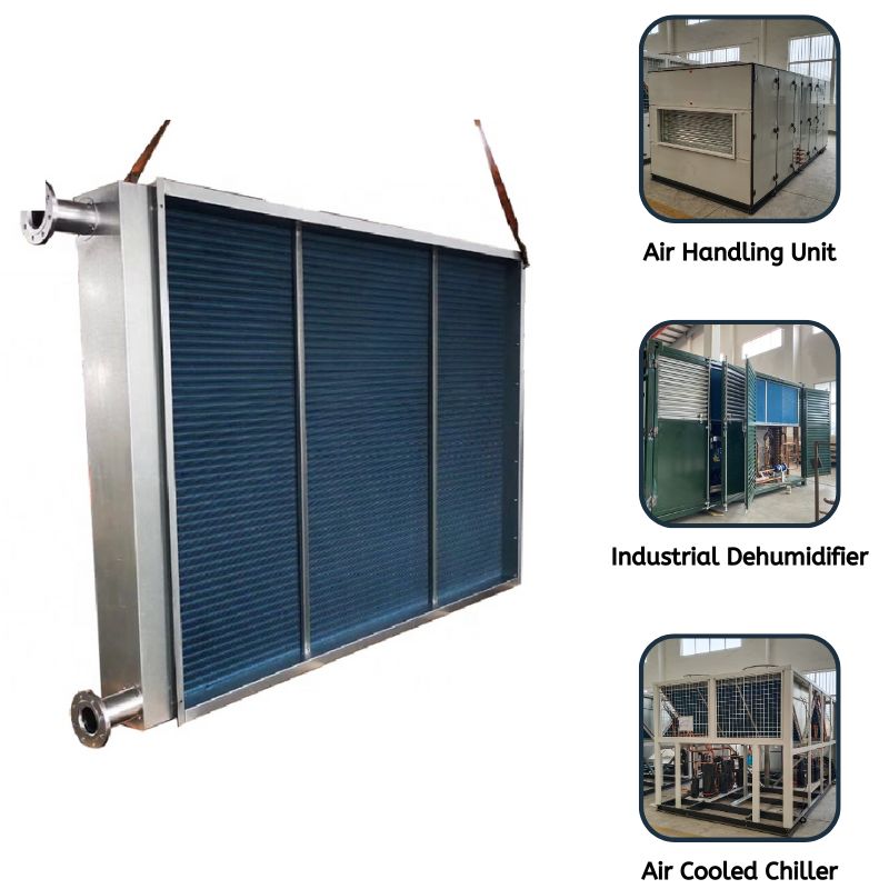 Replacement Evaporator Coil For Air Handler Aluminum Fin Stainless Steel Tube Coil