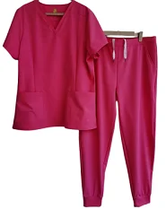 China Hot Pink Medical Scrub Quick Dry Suit