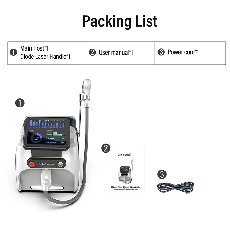 Professional 755/808/1064nm Diode Laser & Picosecond Laser 2-in-1 Hair & Tattoo Removal Machine