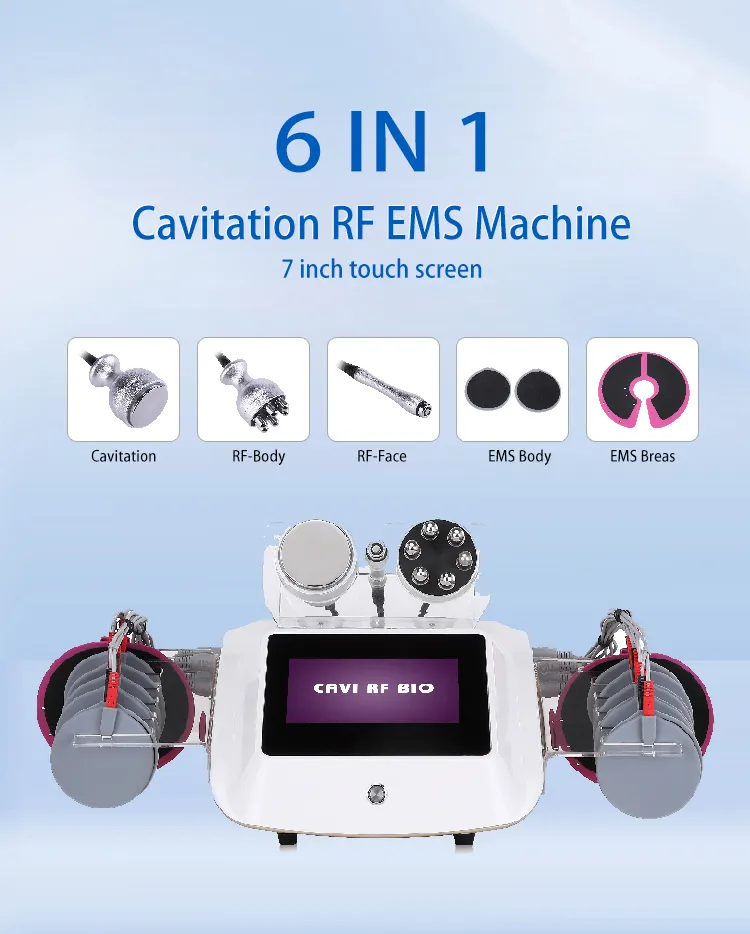 Professional Cavitation RF Vacuum Machine Ultrasound Cellulite Reduction Body Shaping Weight Loss Slimming Machine