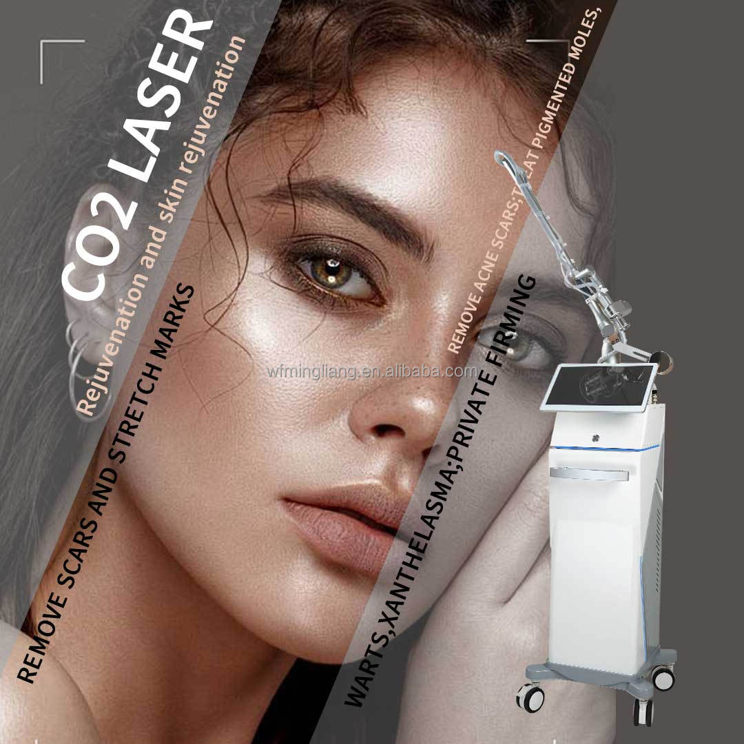 Fractional CO2 Laser Device 10600nm 1200W 3 Heads Face Skin Resurfacing Skin Rejuvenation Vagina Tightening (Commercial Home