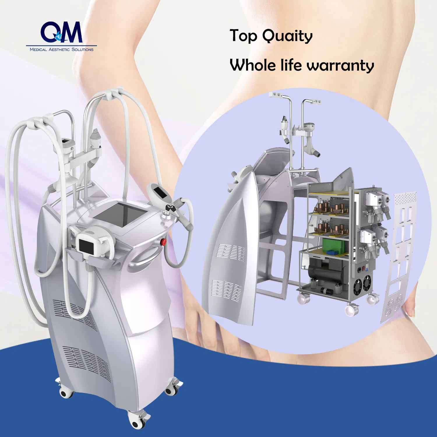 Ishape III+ 5 in 1 Body Shaping Shape RF Roller Vacuum Ultrasound Cavitation Weight Fat Loss Body Sculpting Machine Cellulite Removal Body Management