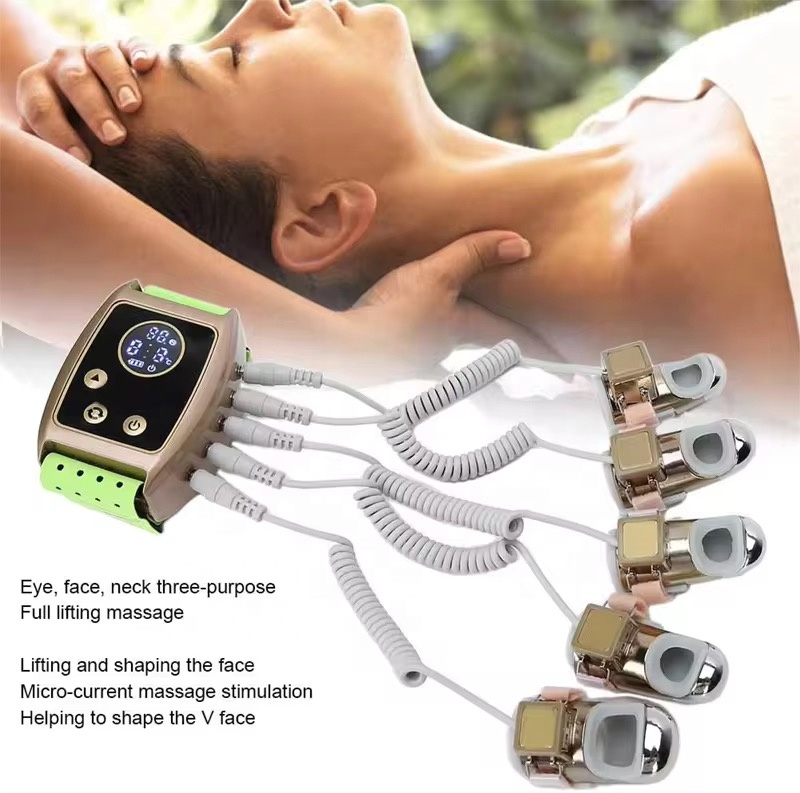 Microcurrent Bio Infrared Meridian Massage Skin Tighten Lifting Diamond Finger Beauty Machine