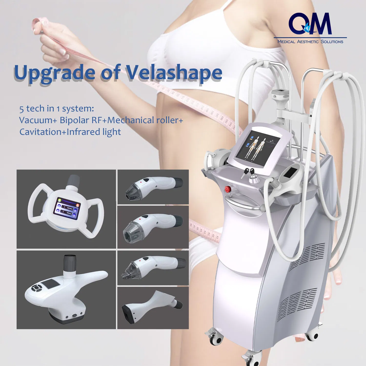 Ishape III+ 5 in 1 Body Shaping Shape RF Roller Vacuum Ultrasound Cavitation Weight Fat Loss Body Sculpting Machine Cellulite Removal Body Management
