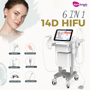 Newangie 6 In 1 14D HIFU 2024 Non-Invasive Face Lift Skin Tightening Vaginal Tightening Smas Facial Treatment HIFU Machine