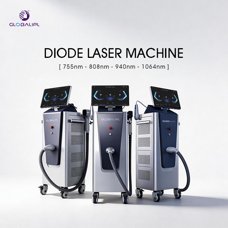 4000W 4-Wavelength Diode Laser Hair Removal &amp; Skin Rejuvenation Machine 755nm 808nm 1064nm with Sapphire Cooling
