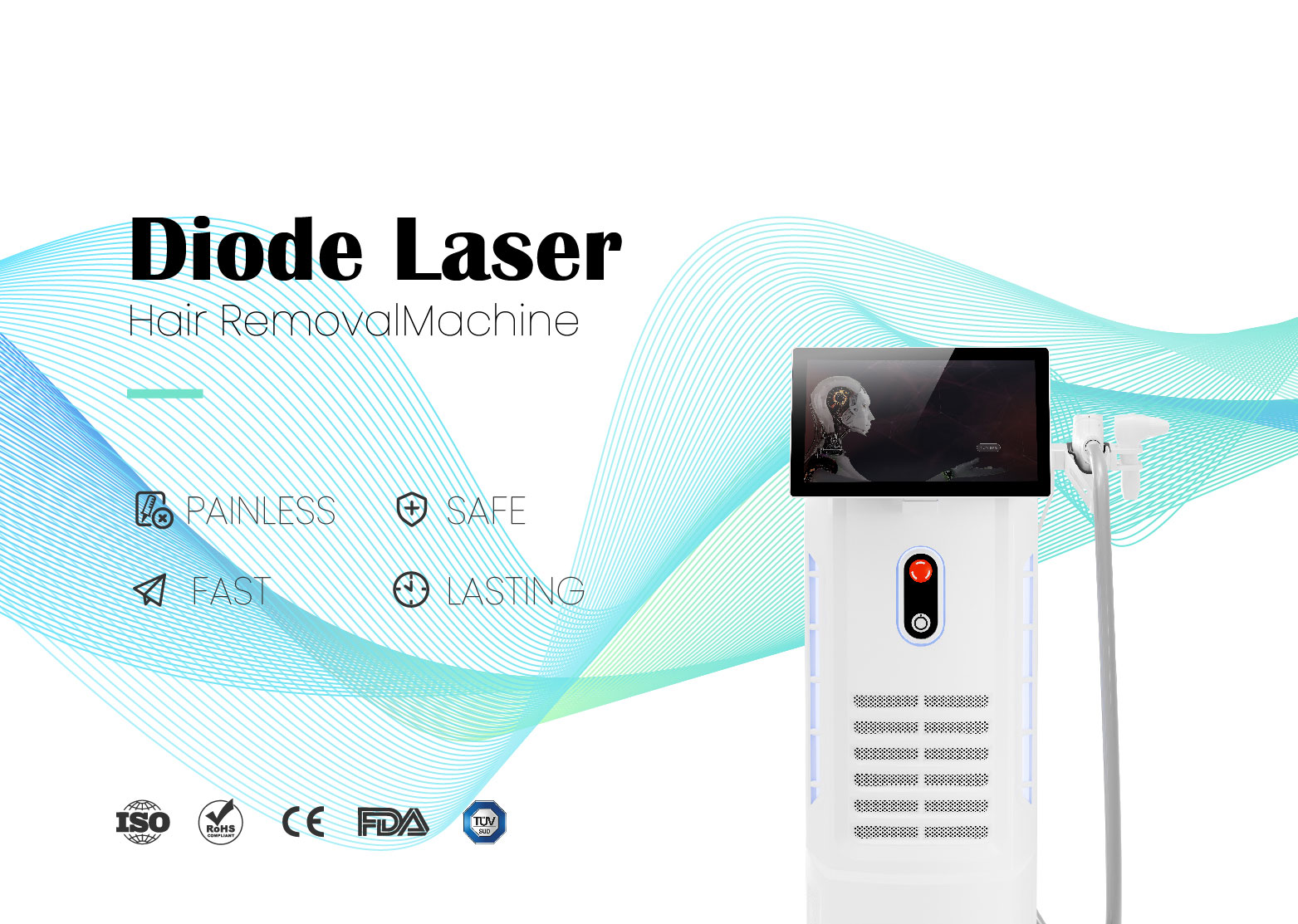 High power diode laser hair removal machine