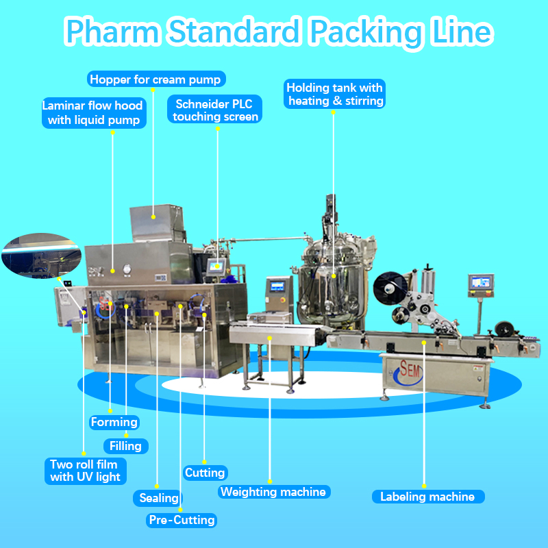 High Quality Medical Pharma Plastic Ampoule Bottle Sealing Ampoule Filling Machine Liquid Packing Machine with Labeling Machine and Weighting Machine