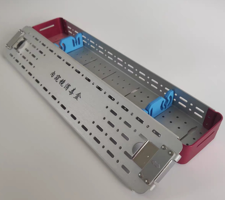 Aluminum Alloy 270X85X45mm High Temp Ent Rigid Endoscope Sterilization Container