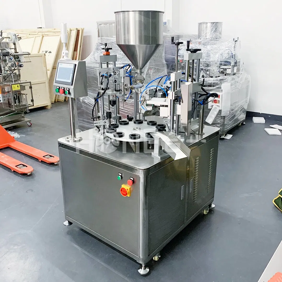 Hone Cosmetic Plastic Medical Tube Face Cream Ointment Filling and Sealing Machine