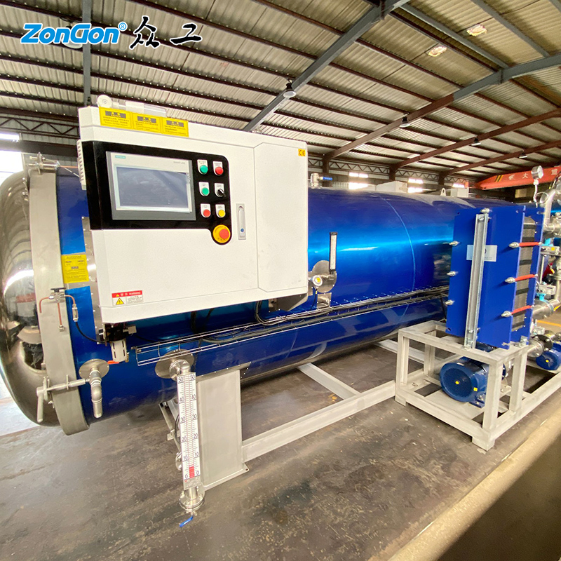 Food Industry Retort Continuous Operation Steam Sterilization Autoclave