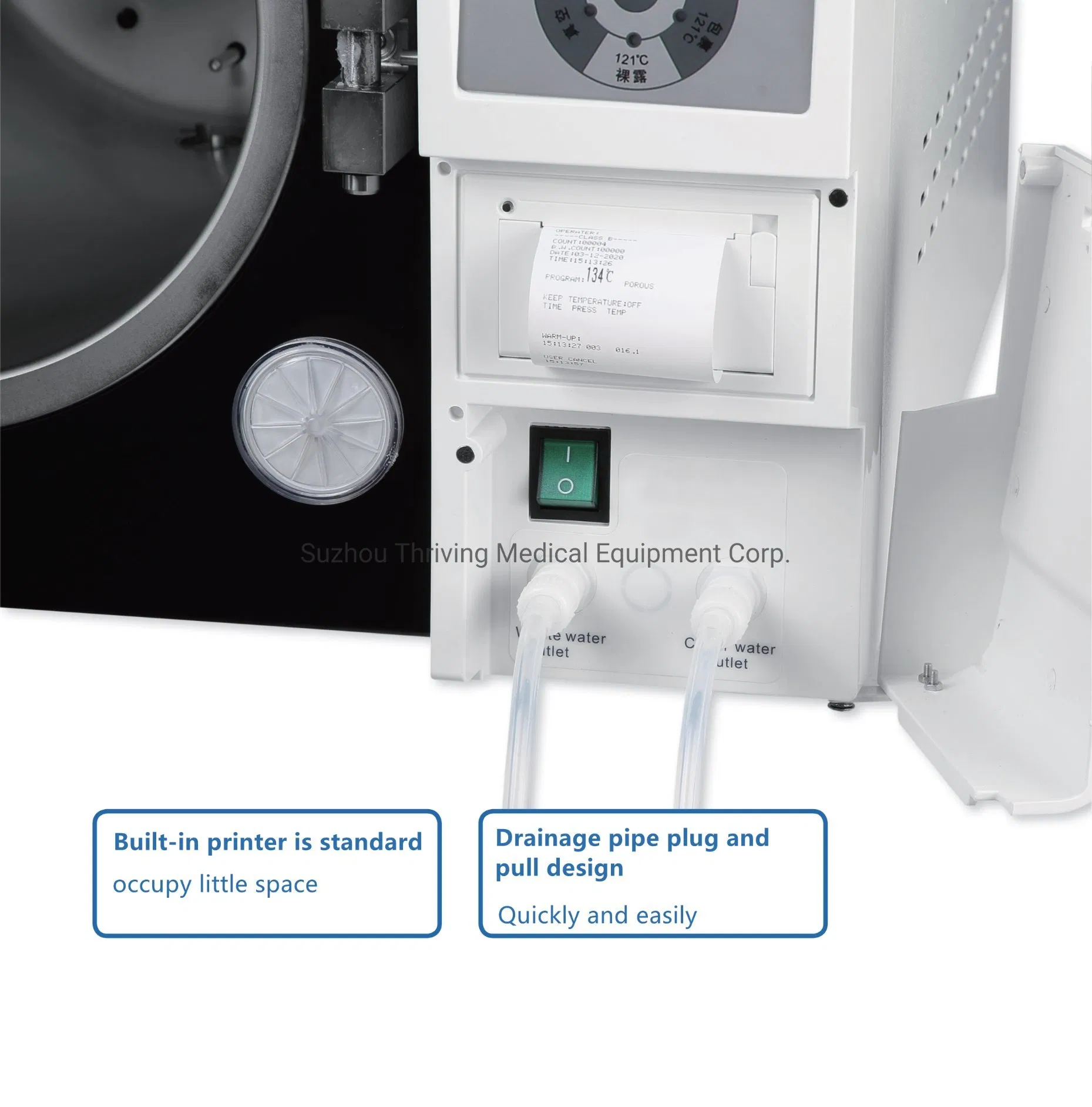 Hospital 18/23L Class B Mini Benchtop Automatic Dental Autoclave Steam Sterilizer