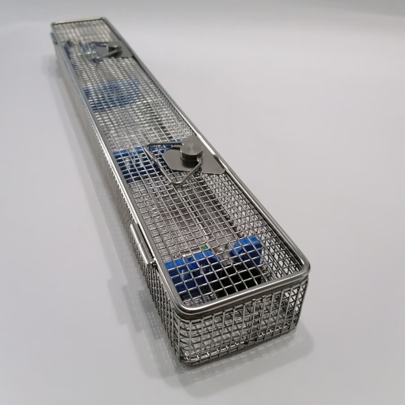 Stainless Steel 270X84X52mm Surgical Medical Equipment Safe Storage Rigid Endoscope Sterilization Container