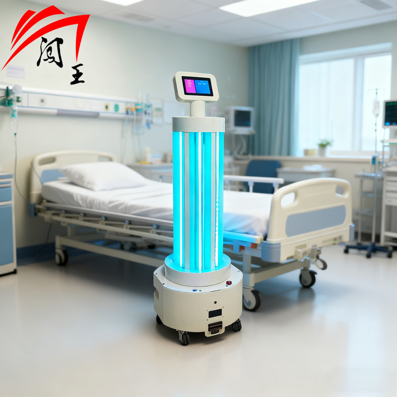 Contactless UV Disinfection Robot with 360-Degree Sterilization