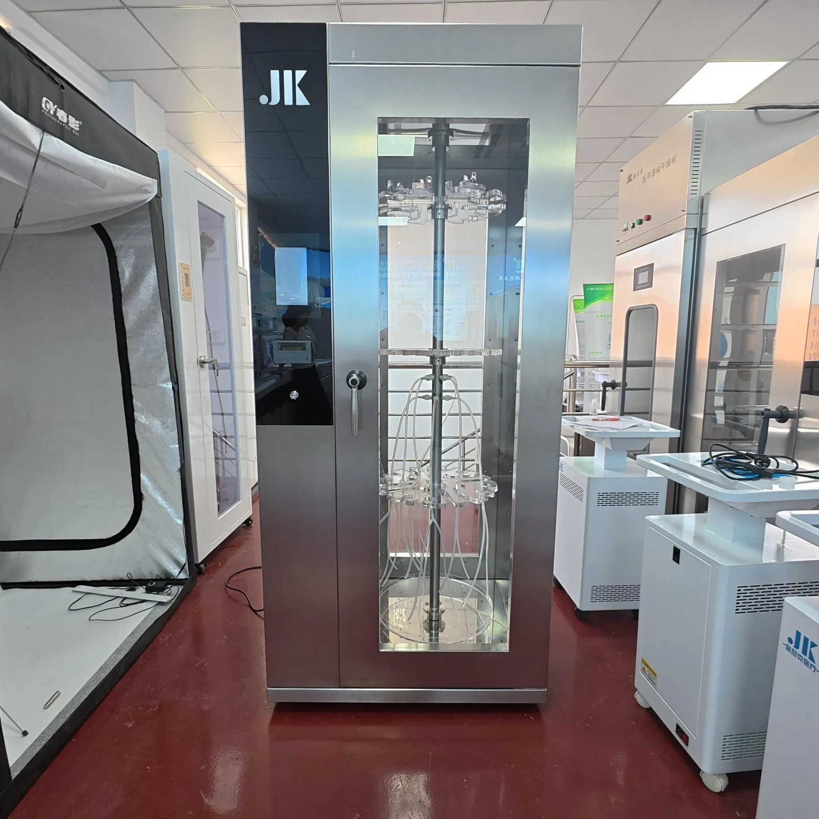 Smart Endoscope Storage Solution: Transparent Cabinet with Auto-Drying Functionality