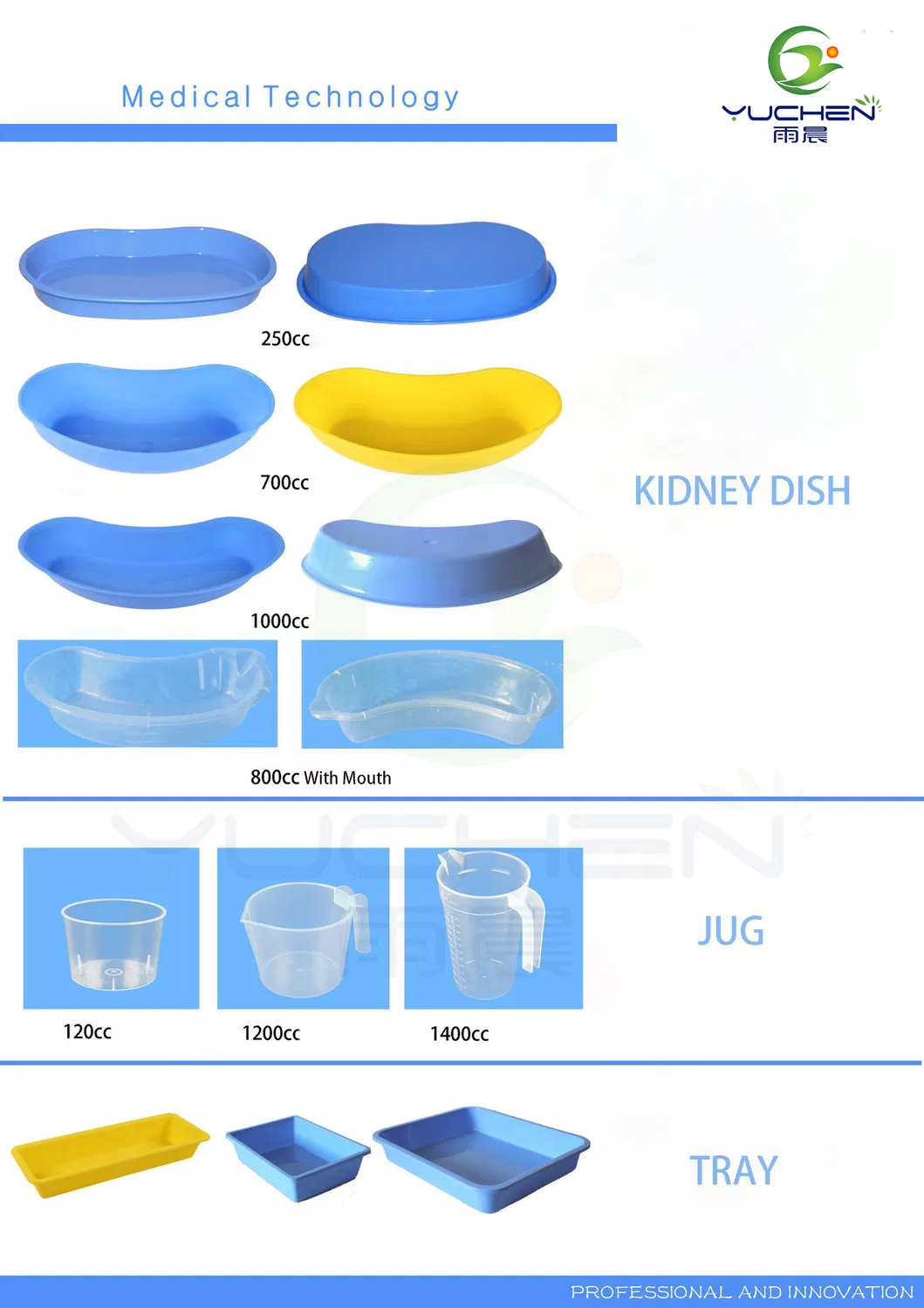 Polypropylene Instrument Tray 15X20cm/25X30cm for Surgical Sets