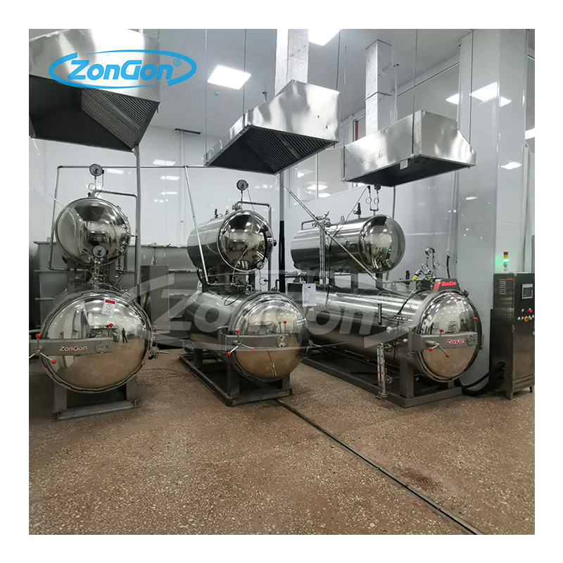 Food Industry Retort Continuous Operation Steam Sterilization Autoclave
