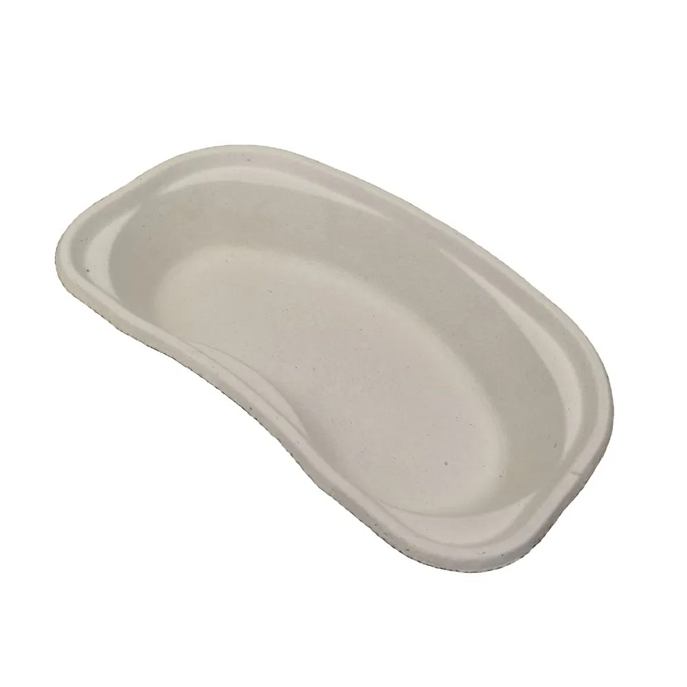 Biocompatible Paper Kidney Bowl Kidney Shaped Tray Basin Reusable Molded Pulp Dental Lab Instruments Surgical Trays
