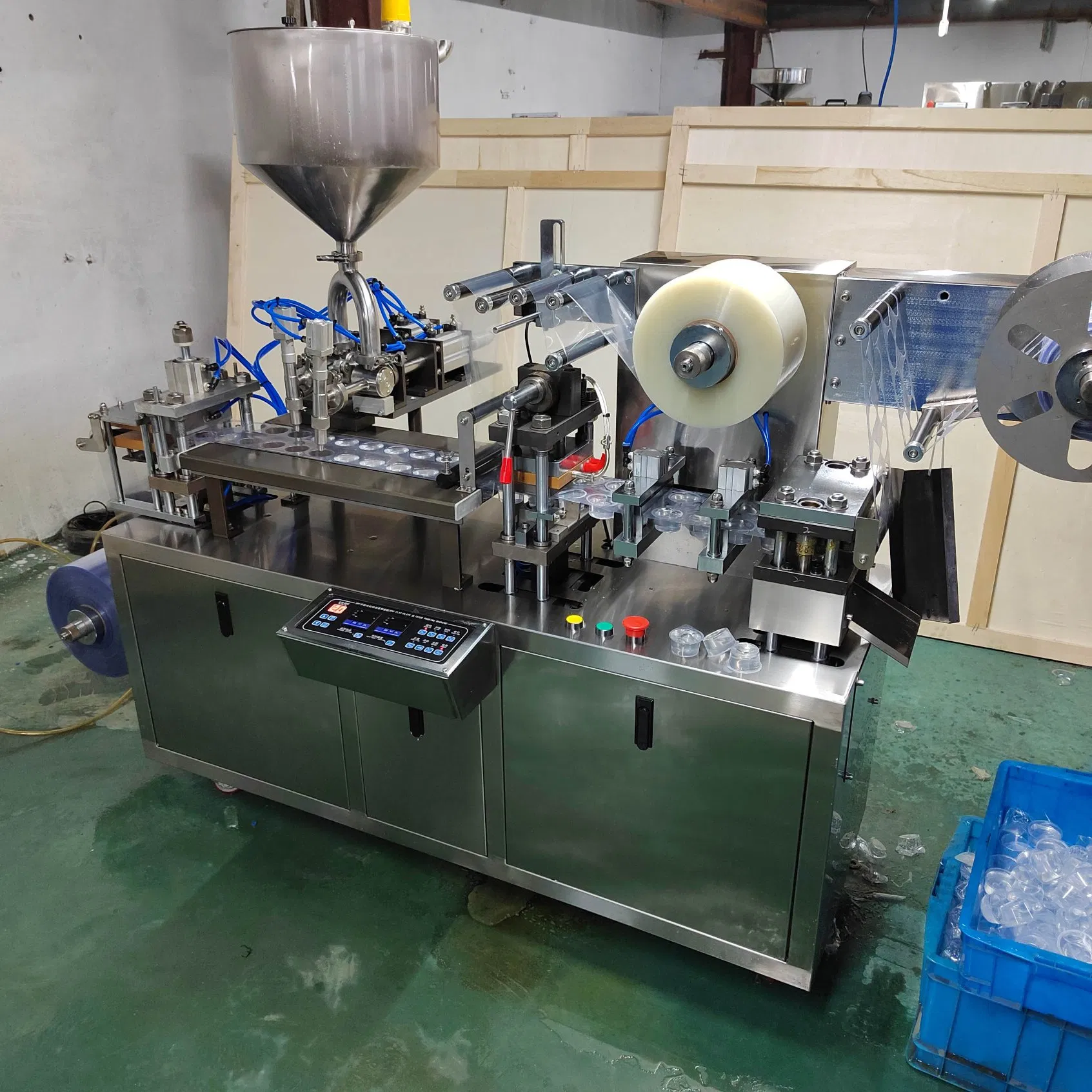 CE GMP Product Line Butter Honey Liquid Medical Pill Capsule Candy Tablet Blister Packaging Packing Forming Sealing Thermoforming Machine