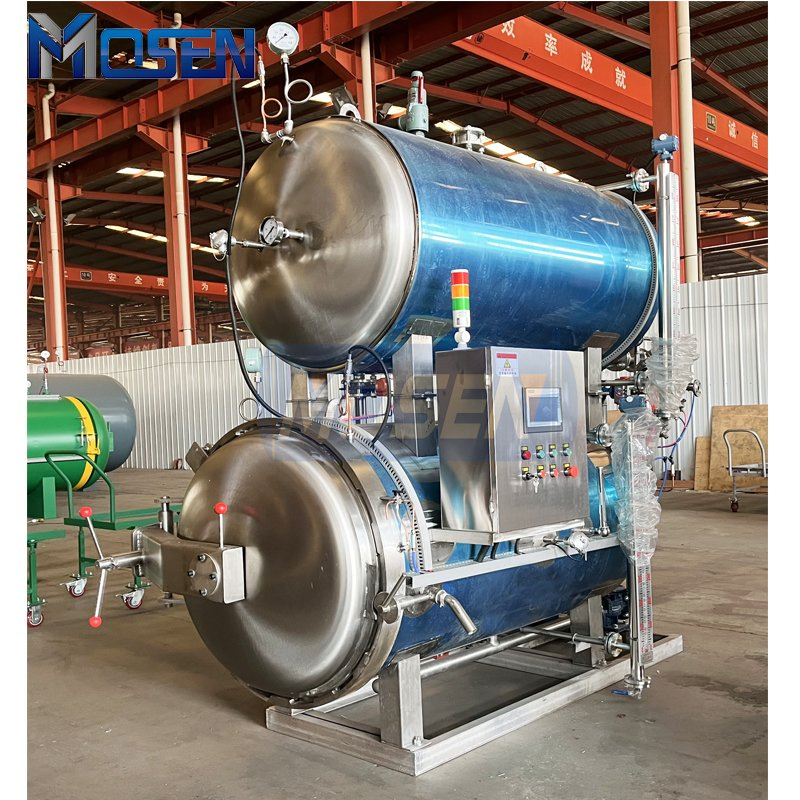 Automatic ISO 9001 Approved 304/316 Stainless Steel Automatic Water Shower Water Immersion Autoclave Steam Food Sterilizer Retort with CE Certified