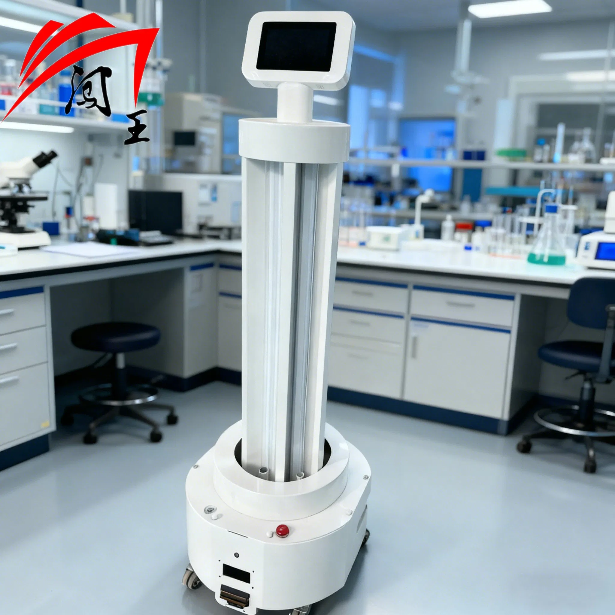 Contactless UV Disinfection Robot with 360-Degree Sterilization