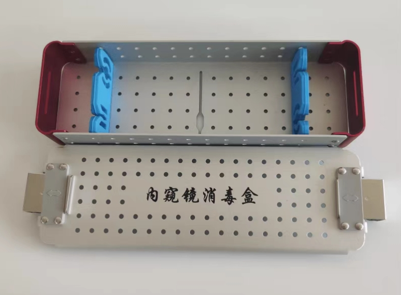 Aluminum Alloy 270X85X45mm High Temp Ent Rigid Endoscope Sterilization Container