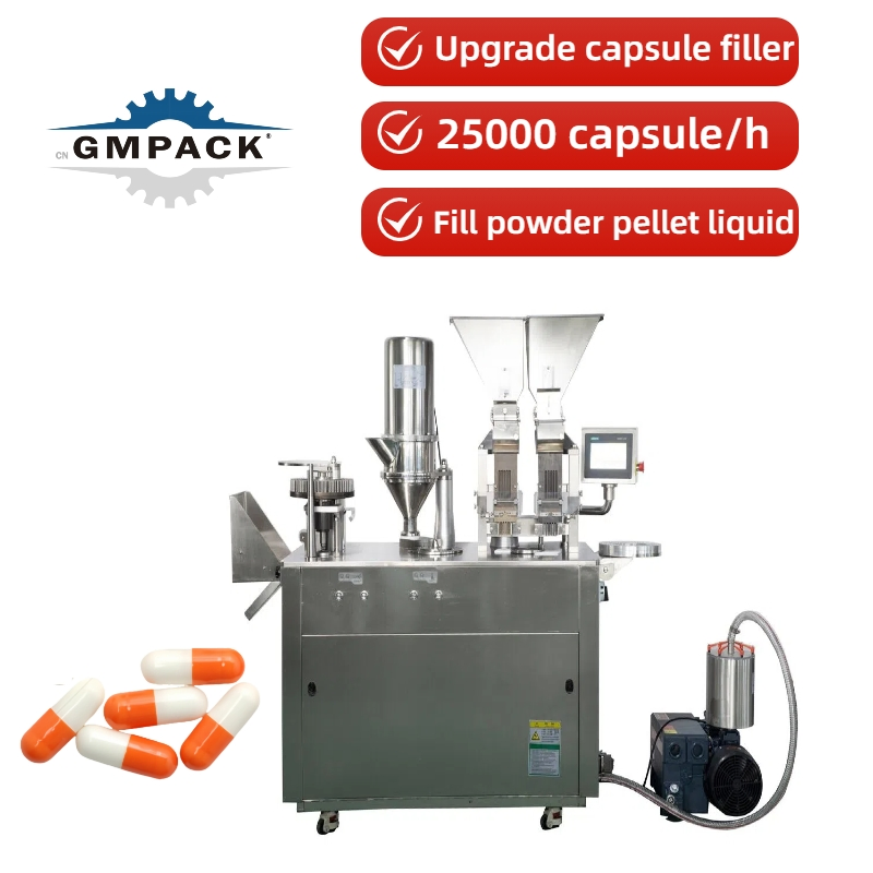 Pharmaceutical Medical Food Powder Pellet Liquid Double Sowing Semi Auto Capsule Filler Making Machinery Equipment Automatic Sealing Capsule Filling Machine
