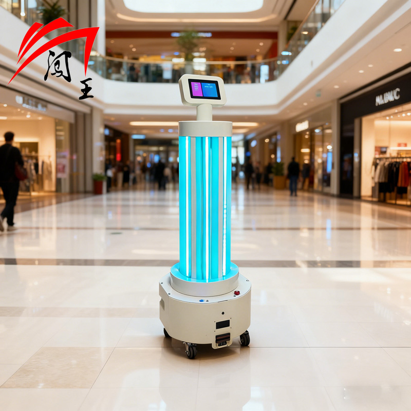 Contactless UV Disinfection Robot with 360-Degree Sterilization