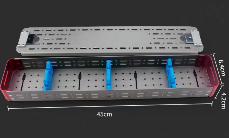 3 Silicone Racks Medical Instrument Protection Case Ent Rigid Endoscope Aluminum Sterilization Container