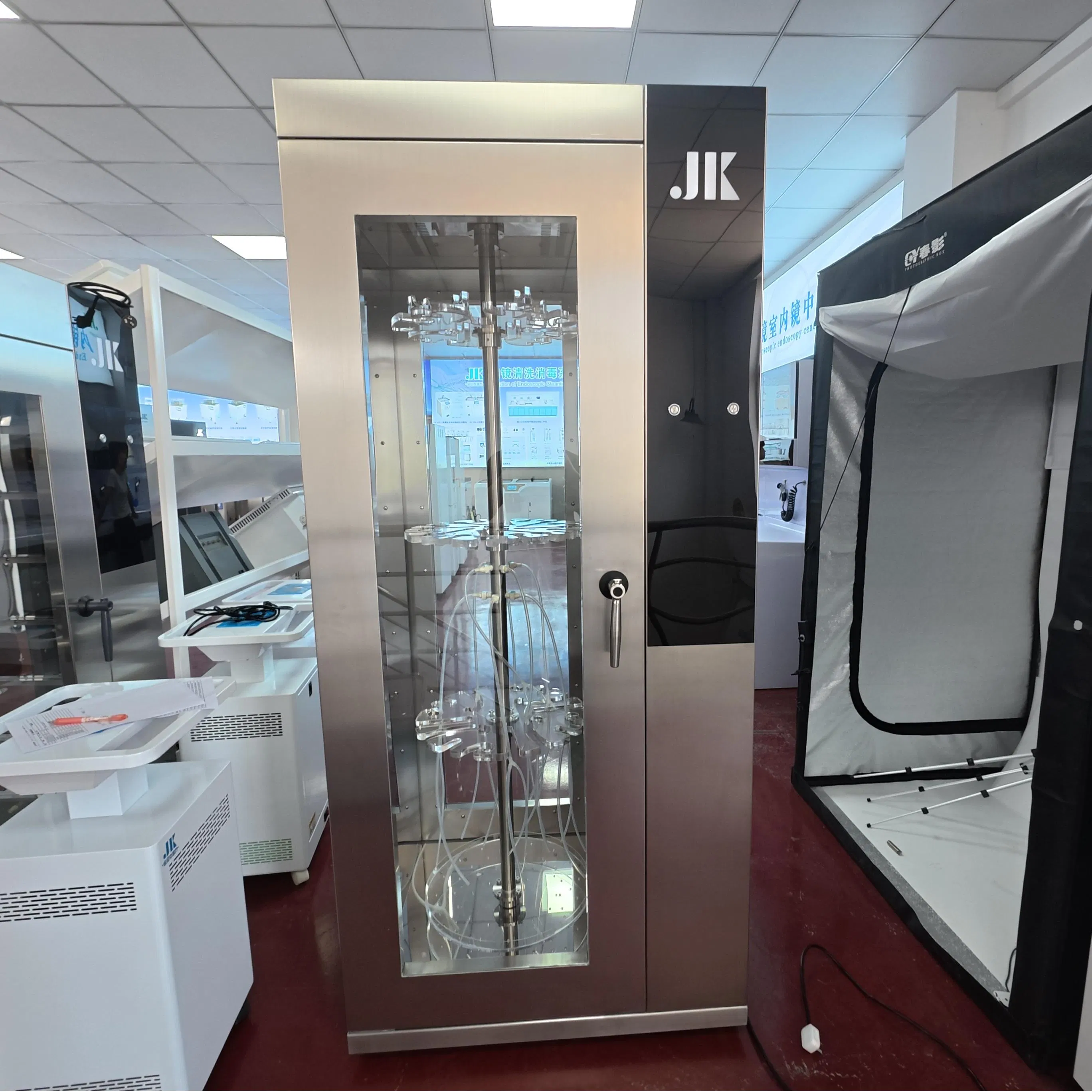 Smart Endoscope Storage Solution: Transparent Cabinet with Auto-Drying Functionality