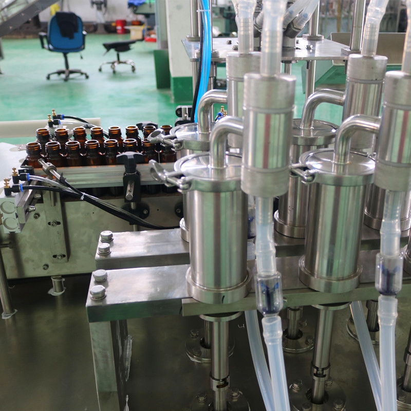 Automatic Medical Bottle Equipment Oral Liquid Filling Line Food Liquid Packing Labeling Sealing Filler Carton Capping Bottling Label Labeller Machine