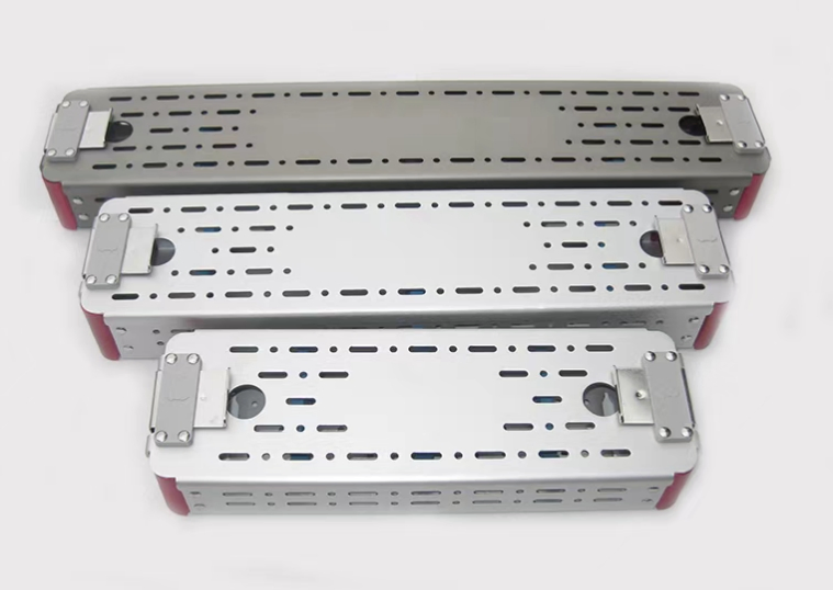 Medical Surgical Instrument Sterilization Tray 580X84X45mm Rigid Endoscope Sterilization Container