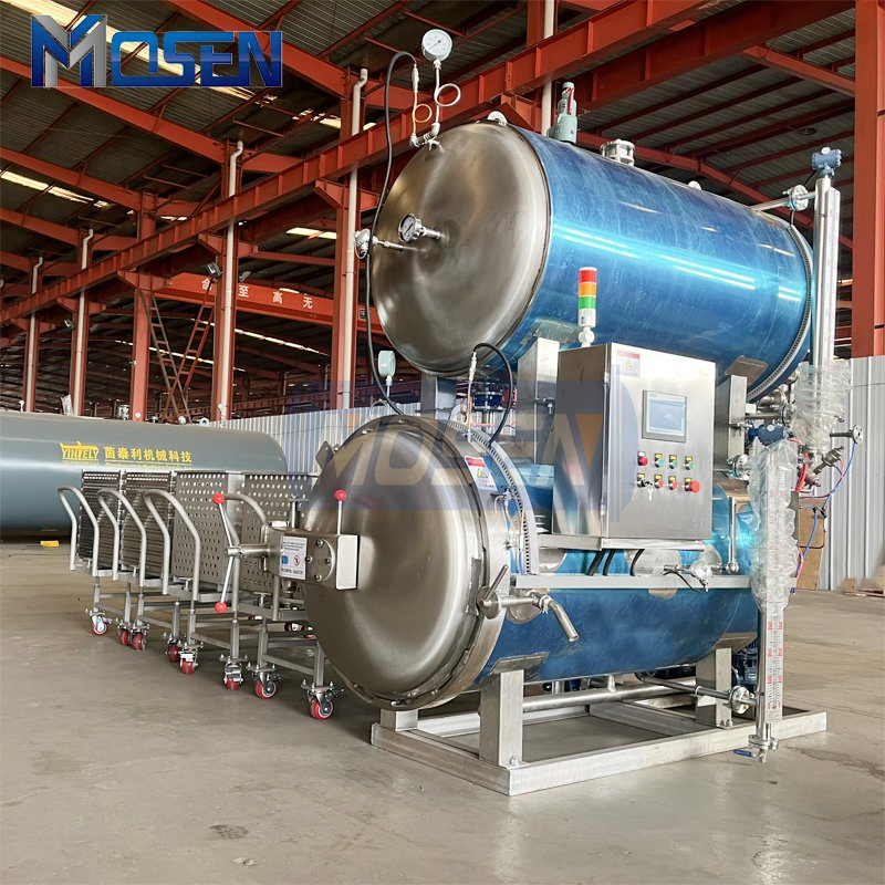 Automatic ISO 9001 Approved 304/316 Stainless Steel Automatic Water Shower Water Immersion Autoclave Steam Food Sterilizer Retort with CE Certified