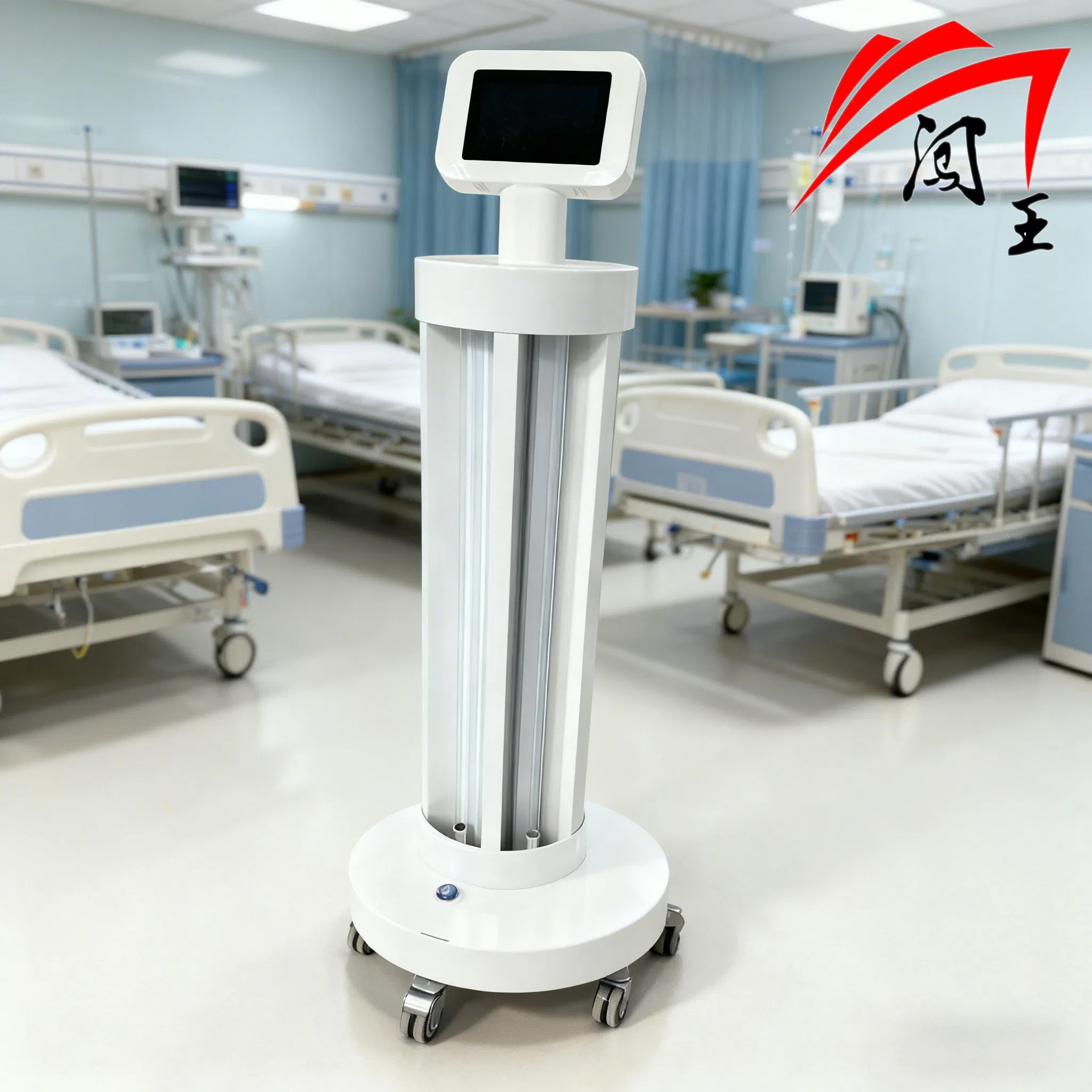 Contactless UV Disinfection Robot with 360-Degree Sterilization
